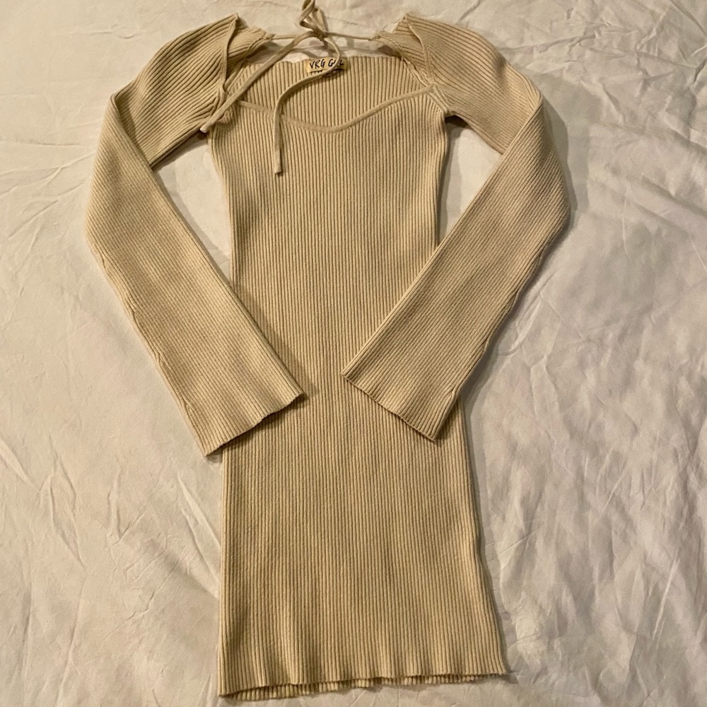 VRG GRL New Fashion Ribbed Knit Mini Dress - Picture 3 of 5